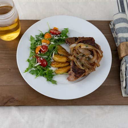 Pork Chops with Caramelized Apples and Onions