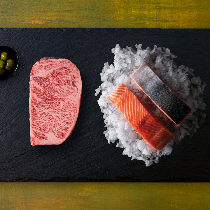 Image of A5 Olive Wagyu & Ora King Surf & Turf