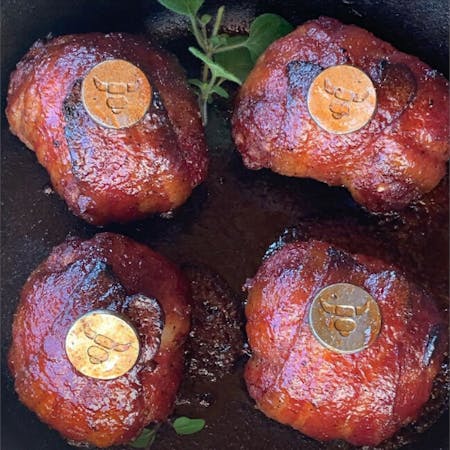 Smoked Bacon-Wrapped Meatballs