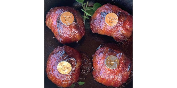 Smoked Bacon-Wrapped Meatballs