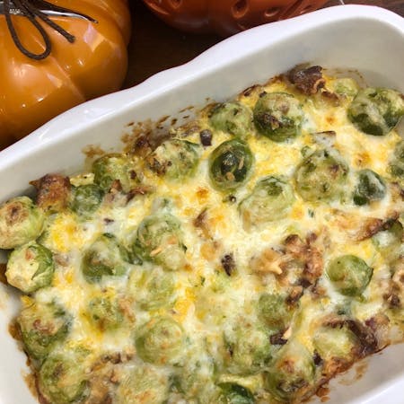 Cheesy Bacon Brussels