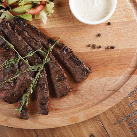Pan-Seared Skirt Steak With Garlic Thyme Butter