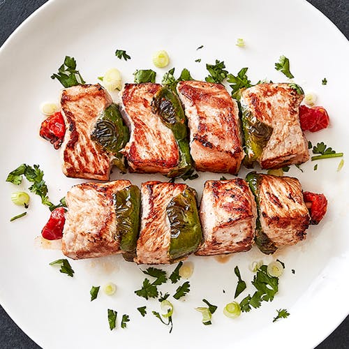 How to Cook Pork Kabobs with Peppers and Cherry Tomatoes
